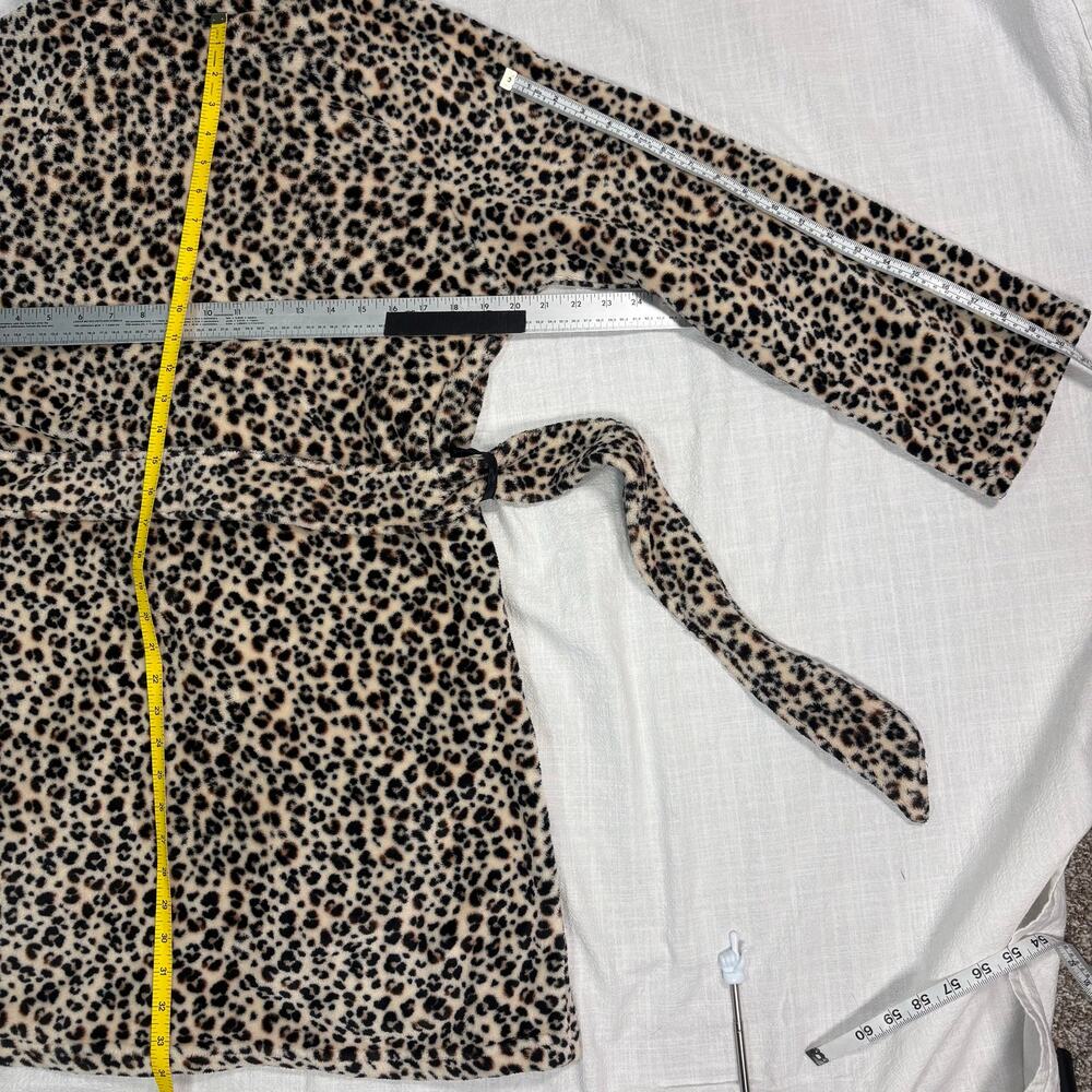 Victoria’s Secret Leopard Plush Robe XS/S Y2K Mob Wife Belted Bathrobe - Picture 10 of 10